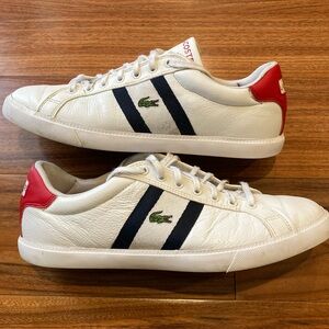 Lacoste Grad Vulc 120 2 P Sma Mens White Leather Lifestyle Sneakers SZ 10.5.